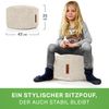 Green Bean® Indoor Sitzhocker Pouf 45x25cm EPS-Perlen Füllung & Cordstoff Kuschelig Weich Waschbar - Beige Bild 4