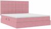 vidaXL Aufbewahrungsbett mit Matratze Rosa 180 x 200 cm Samt 3372050 Bild 5