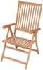 Gartenstühle EGOL 2er Set Massivholz Teak Verstellbar Braun | Gartenstuhl Holz Outdoorstühle klappbar Balkonstühle Bild 3