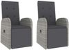 vidaXL 3-tlg. Garten-Lounge-Set Grau Poly Rattan & Massivholz Akazie 3157656 Bild 4