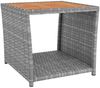 vidaXL 3-tlg. Garten-Lounge-Set Grau Poly Rattan & Massivholz Akazie 3157656 Bild 5