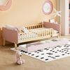 Merax Kinderbett Einzelbett Massivholzbett 90x190cm mit 2 Schubladen, rosa Bild 3
