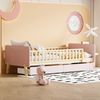 Merax Kinderbett Einzelbett Massivholzbett 90x190cm mit 2 Schubladen, rosa Bild 5