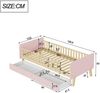 Merax Kinderbett Einzelbett Massivholzbett 90x190cm mit 2 Schubladen, rosa Bild 4