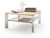Couchtisch >NELIA< Glasablage, Eiche, Massivholz - 80x41x80cm (BxHxT) Bild 3