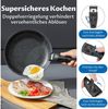 BEZIA Pfannenset 10-tlg abnehmbarer Griff Antihaft Induktion Bild 3