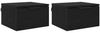 vidaXL Nachttisch 2 pcs Schwarz Eichen-Optik 34 x 30 x 20 cm 880814 Bild 2