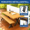 DanDiBo Tischbein Tischgestell 2x Metall Schwarz 60 x 72 cm Tischfüße Höhenverstellbar Bild 4