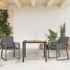 vidaXL Gartenstühle mit Kissen 2 Stk. Schwarz Poly Rattan 4008115 Bild 3
