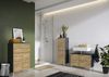 Kommode >M-415< (BxHxT: 60 x 97 x 34 cm) in anthrazit | hellbraun - 60 x 97 x 34 (BxHxT) Bild 4
