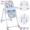 Daliya® Hochstuhl SITONMI 3in1 Kinderhochstuhl & Babyliege, extra breite Rückenlehne (Set, 7 St), Babyliege, 0-4 Jahre, breite Rückenlehne, Tablett, Korb, Platzsparend Bild 4