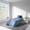 Optidream Mikrofaser Bettwäsche 135x200 cm Bettbezug 135x200 cm Kopfkissenbezug 80x80 cm Alec-Blau Blau Bild 2