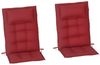 Outsunny Liegenauflage 2er Set, wasserabweisend Polsterauflage, (Auflage für Sonnenliege, 2 St, Polsterauflage), für Gartenmöbel Auflagen 50x116x5 cm, Weinrot Bild 2