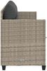 vidaXL Sonnenliege mit Kissen Hellgrau Poly Rattan 368331 Bild 5