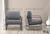 CLP Lounger Manea mit Metallgestell,grau Kunstleder Bild 2