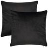 Barbons Kissenbezug 40x40 2er Set – Samt Dekokissenbezug weiche Kissenbezüge Kissenhülle mit Reißverschluss Kopfkissenbezug (40x40, Schwarz) Bild 4