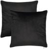 Barbons Kissenbezug 40x40 2er Set – Samt Dekokissenbezug weiche Kissenbezüge Kissenhülle mit Reißverschluss Kopfkissenbezug (40x40, Schwarz) Bild 5