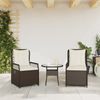 vidaXL Gartensessel 2 Stk. Verstellbar Braun Poly Rattan 368662 Bild 3