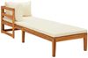 vidaXL Sonnenliegen mit Cremeweißen Kissen 2 Stk. Akazienholz 3087268 Bild 3