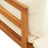 vidaXL Sonnenliegen mit Cremeweißen Kissen 2 Stk. Akazienholz 3087268 Bild 5