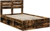 vidaXL Bettrahmen Geräucherte Eiche 120 x 200 cm Massives Kiefernholz 3411435 Bild 4