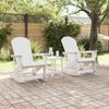 vidaXL Adirondack Schaukelstühle 2 pcs Weiß HDPE 3335834 Bild 3