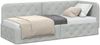 vidaXL Eckbettgestell Hellgrau 80 x 200 cm Samt 42016513 Bild 3