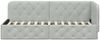 vidaXL Eckbettgestell Hellgrau 80 x 200 cm Samt 42016513 Bild 5