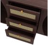 BlingBin Kommode Sideboard (1 St, mit Rattanschubladen und holzfarbenen Türen), 140,5x76x40 cm Bild 3