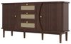 BlingBin Kommode Sideboard (1 St, mit Rattanschubladen und holzfarbenen Türen), 140,5x76x40 cm Bild 4