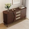 BlingBin Kommode Sideboard (1 St, mit Rattanschubladen und holzfarbenen Türen), 140,5x76x40 cm Bild 2