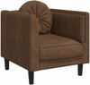 vidaXL 3-tlg. Sofagarnitur mit Kissen Braun Samt 3209256 Bild 4