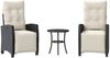 vidaXL 3-tlg. Bistro-Set mit Kissen Schwarz Poly Rattan 365248 Bild 2