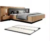 Vente-unique - FRANCOLI Bett Holz, Platte GrauBeige - B 218,2 cm x H 102 cm x L 264,4 cm Bild 4