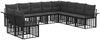 vidaXL Outdoor-Sofagarnitur 10 pcs Schwarz und Dunkelgrau Polyester 3437719 Bild 2