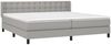 Boxspringbett mit Matratze Stoff Hellgrau 200x200 cm, Härtegrad: H2 [3130057] Bild 3