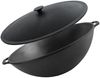 Ø36 cm Wok Gusseisen Kazan 8 L Gusseisendeckel Asia Wokpfanne Induktion Kessel Campingtopf Kochtopf für alle Herdarten geeignet Bild 3