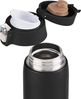 Emsa N21517 Travel Mug Light Isolierbecher | Fassungsvermögen: 0,4 L | extra-schlankes Format | Leichtgewicht | Edelstahl | Klappverschlusssystem | 100% dicht | 8h heiß/16h kalt | BPA-Frei | Schwarz Bild 4