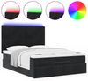 vidaXL Ottoman-Bett mit Matratzen & LEDs Schwarz 140x190 cm Samt 3314248 Bild 5