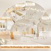 Hausbett mit LED Kugel-Lichterkette, 90x190cm*2/180x190cm, Kinderbett mit Rausfallschutz und Lattenrost, Kiefer Bild 5