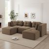 Modulares Ecksofa in Braun – Cordbezug, 69cm×297cm×177cm, ohne starres Gestell Bild 3