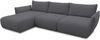 DOMO. collection Ecksofa 800 022, Modulsofa in L-Form mit Taschenfederkern und attraktiver Biese-Naht, Sofa, Polsterecke, Eckcouch 276 x 168 x 79 cm (BxTxH), dunkelgrau Bild 2