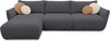 DOMO. collection Ecksofa 800 022, Modulsofa in L-Form mit Taschenfederkern und attraktiver Biese-Naht, Sofa, Polsterecke, Eckcouch 276 x 168 x 79 cm (BxTxH), dunkelgrau Bild 5