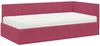 vidaXL Eckbettgestell mit Matratze mit Kopfteil 2 pcs Grün Samt 3393852 Bild 4