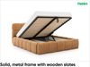 MEBLINI Polsterbett 180x200 mit Lattenrost ohne Matratze - SALERNO - Fuchsrot Boucle - Bubble Bett - Cloud Bett - Marshmallow Bed - Kopfteil Bett mit Stauraum Bild 3