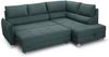 Ecksofa Schlafsofa Sofa MARNO in Stoff Chill Me Grün Ottomane Rechts Bild 4