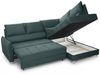 Ecksofa Schlafsofa Sofa MARNO in Stoff Chill Me Grün Ottomane Rechts Bild 3