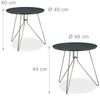 Relaxdays Beistelltisch 2er Set 3 Metallbeine Bild 5