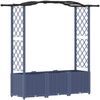 vidaXL Hochbeet mit Rankgitter und Dach Grau 164 x 40 x 138 cm PP 42032555 Bild 2