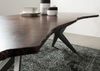 Baumtisch Akazie 180x90x76 braun lackiert Beine anthrazit glänzend FREEFORM 4 #33 Bild 5